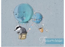 Bio Jersey Lillestoff - Traumreise Panel Dachs